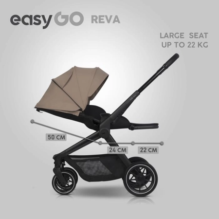 EasyGo Reva Golden Beige wózek 2w1 wielofunkcyjny